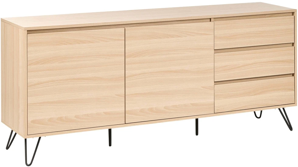 Beliani 2 durų spintelė CARDIGAN šviesiai ruda