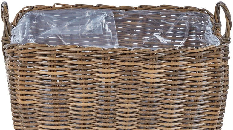 Beliani 2 gėlių krepšelių rinkinys ORMOS 53/59 cm Rudas technoratanas