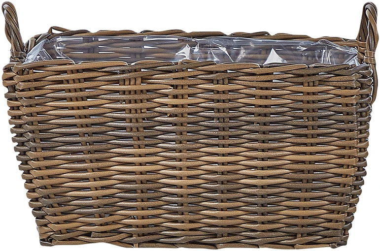 Beliani 2 gėlių krepšelių rinkinys ORMOS 53/59 cm Rudas technoratanas