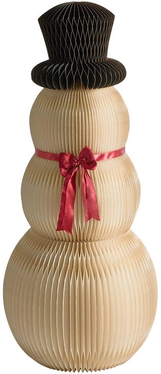 Beliani 2 kalėdinių dekoracijų rinkinys KLARALVEN Sniego senis 90/124 cm smėlio spalvos