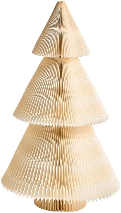 Beliani 2 kalėdinių dekoracijų rinkinys VEFSNA Eglutė 90/122 cm smėlio spalvos