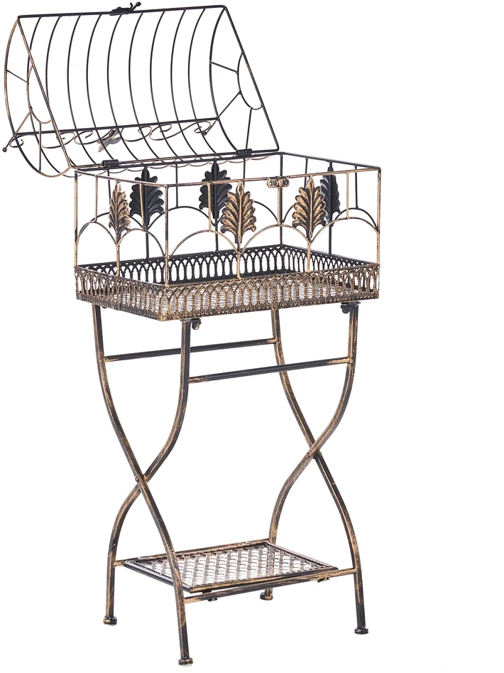 Beliani 2 lentynų komplektas SICILY metalinis 122/90 cm 43/37 cm juodas