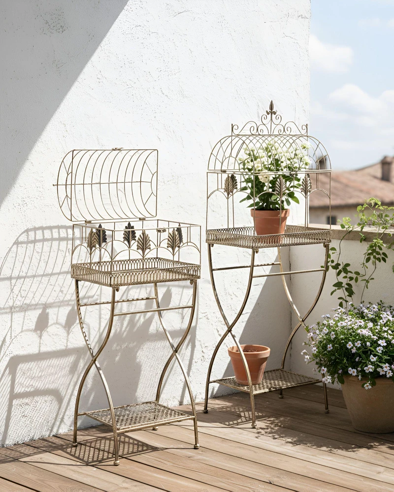 Beliani 2 lentynų komplektas SICILY metalinis 122/90 cm 43/37 cm juodas