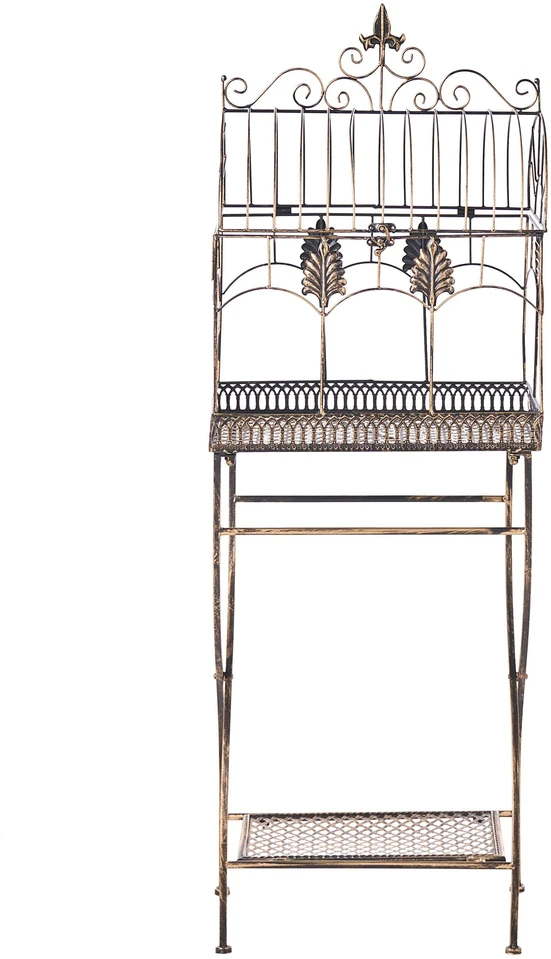 Beliani 2 lentynų komplektas SICILY metalinis 122/90 cm 43/37 cm juodas