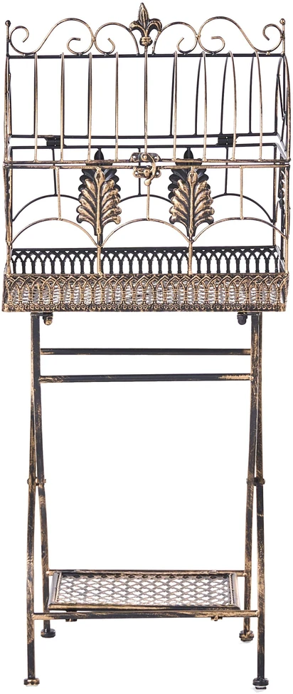 Beliani 2 lentynų komplektas SICILY metalinis 122/90 cm 43/37 cm juodas