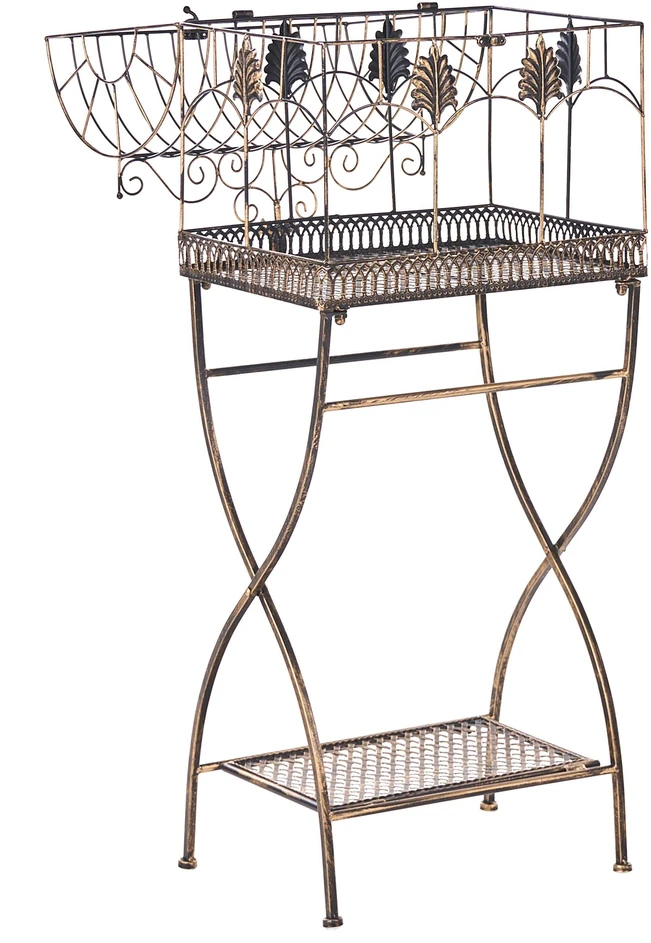 Beliani 2 lentynų komplektas SICILY metalinis 122/90 cm 43/37 cm juodas