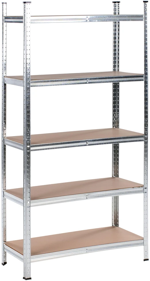 Beliani 2 metalinių sandėliavimo stelažų rinkinys XITTA, 180 cm, 90 cm, sidabrinės spalvos