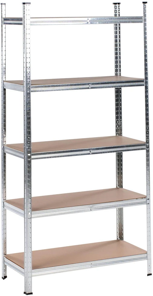 Beliani 2 sandėliavimo lentynų rinkinys XITTA Metal 150 cm 75 cm sidabrinės spalvos