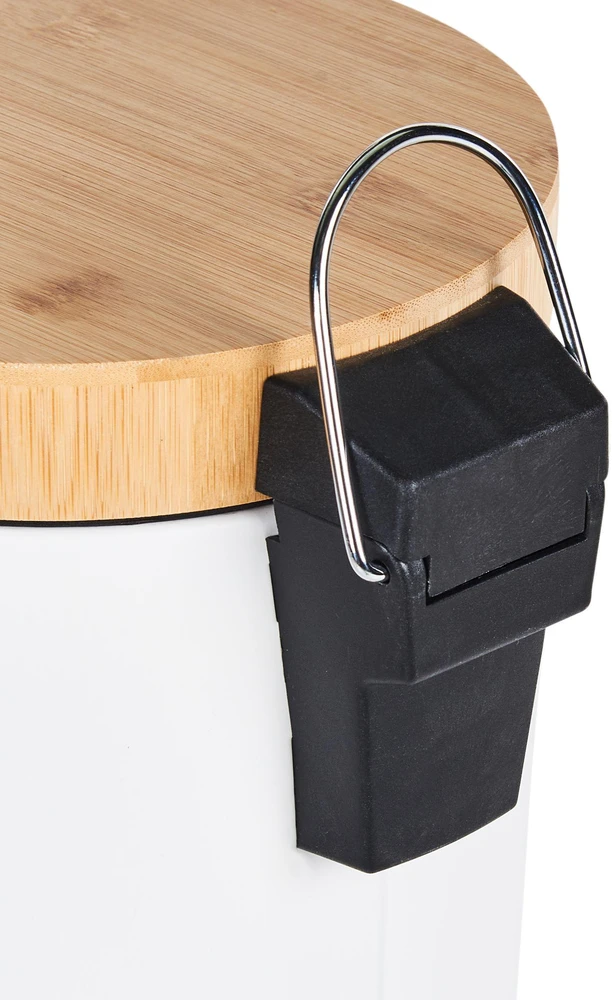 Beliani 2 šiukšliadėžių su pedalu rinkinys 3 l ECOSMART metalinis baltas