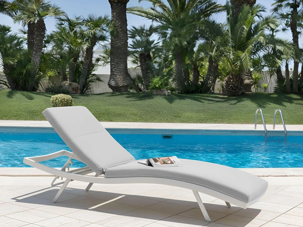 Beliani 2 sodo gultų rinkinys su pagalvėlėmis AMELIA atlenkiamas metalinis šviesiai pilkas