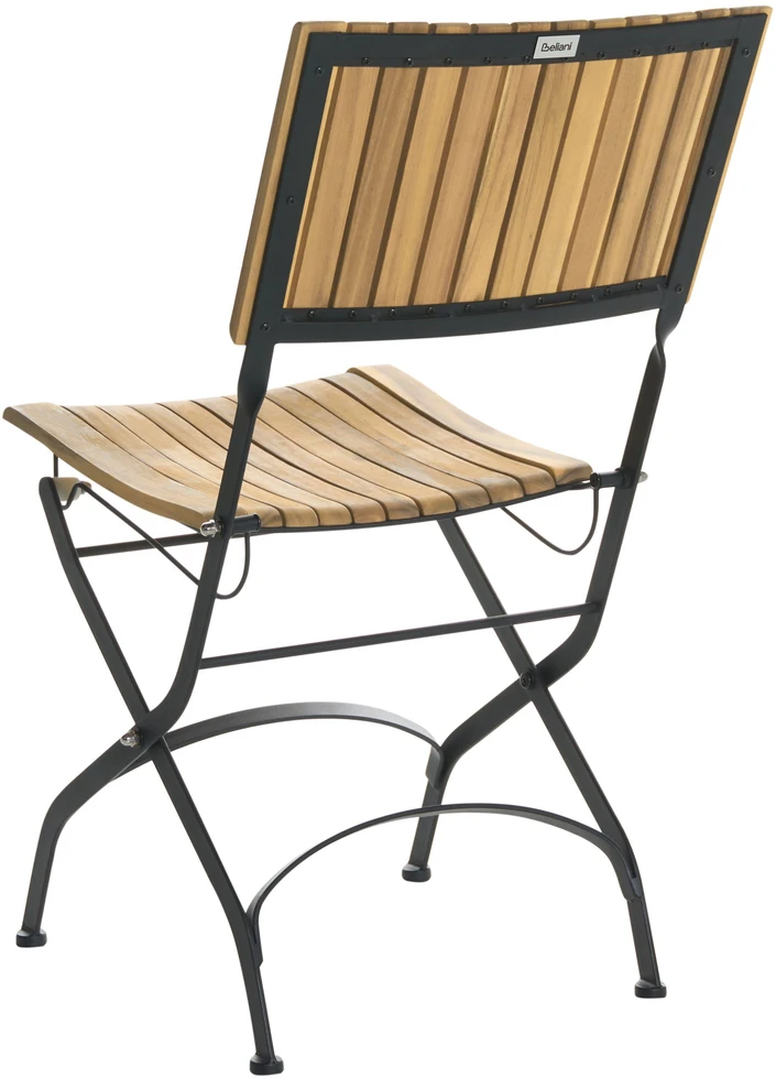 Beliani 2 sodo kėdžių komplektas LASCARI be porankių akacijos mediena šviesiai ruda