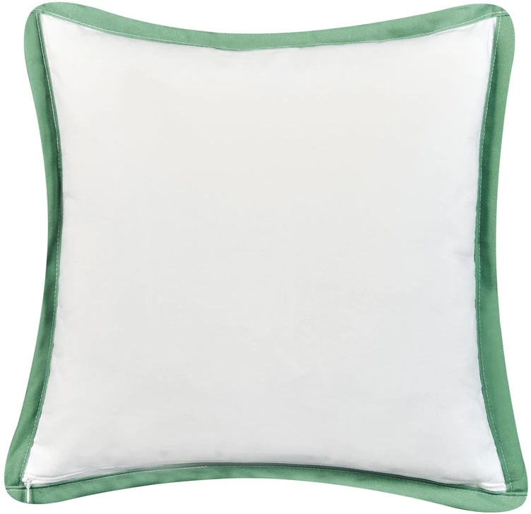 Beliani 2 sodo pagalvėlių rinkinys MEADOW Augalų raštas 45 x 45 cm Žalias