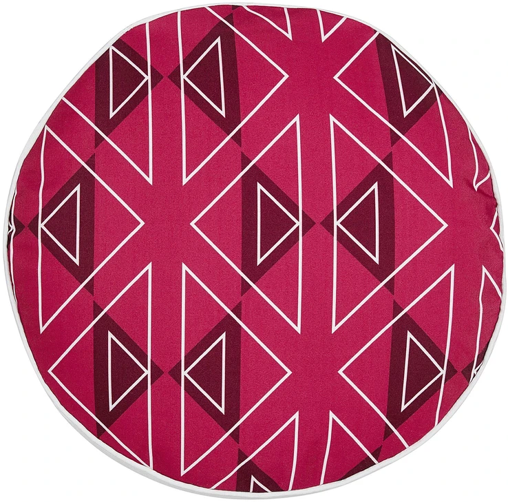 Beliani 2 sodo pagalvėlių rinkinys MEZZANO geometrinis raštas 40 x 40 cm rožinis