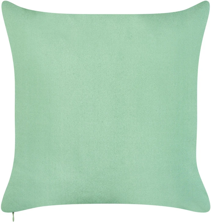 Beliani 2 sodo pagalvių rinkinys FLYLEAF Augalų raštas 45 x 45 cm Žalia