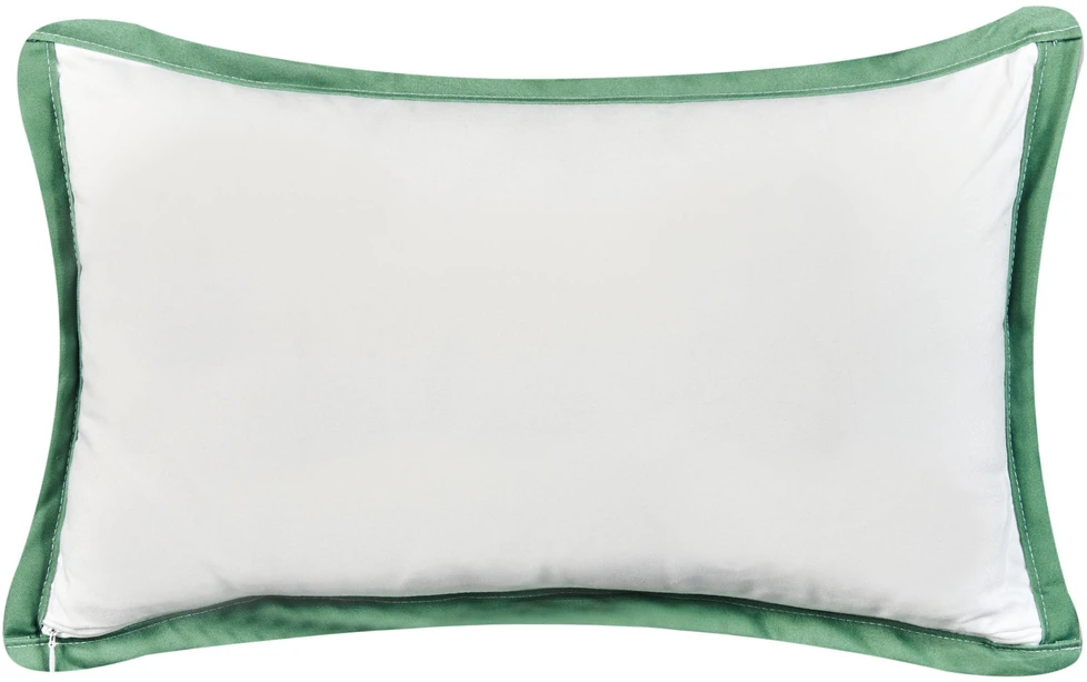 Beliani 2 sodo pagalvių rinkinys MEADOW augalų raštas 30 x 50 cm žalias