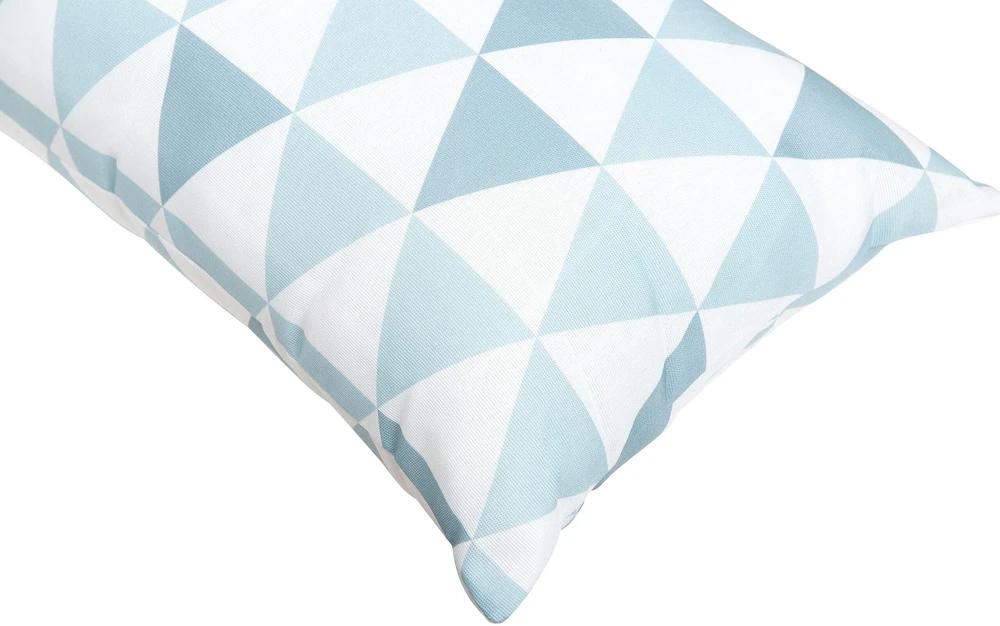 Beliani 2 sodo pagalvių rinkinys TRIFOS Geometrinis raštas 40 x 70 cm Mėlynas