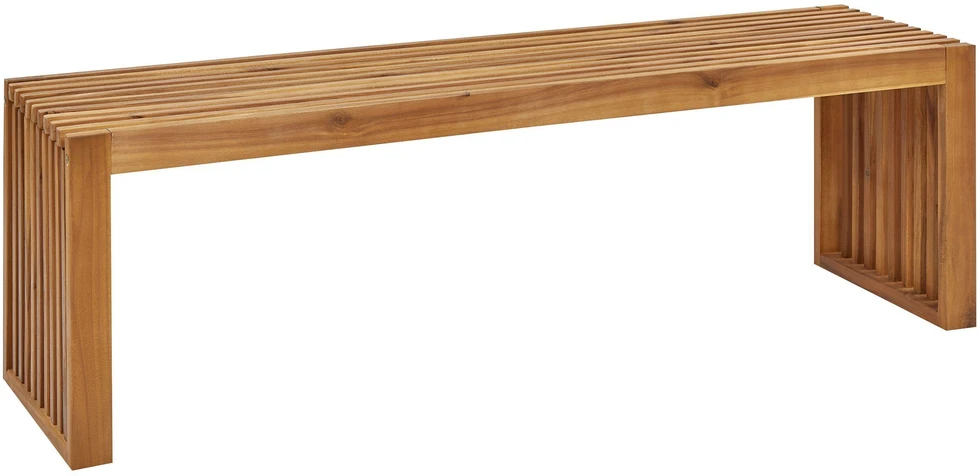 Beliani 2 sodo suoliukų rinkinys SULZANO 150 cm akacijos mediena, rudas