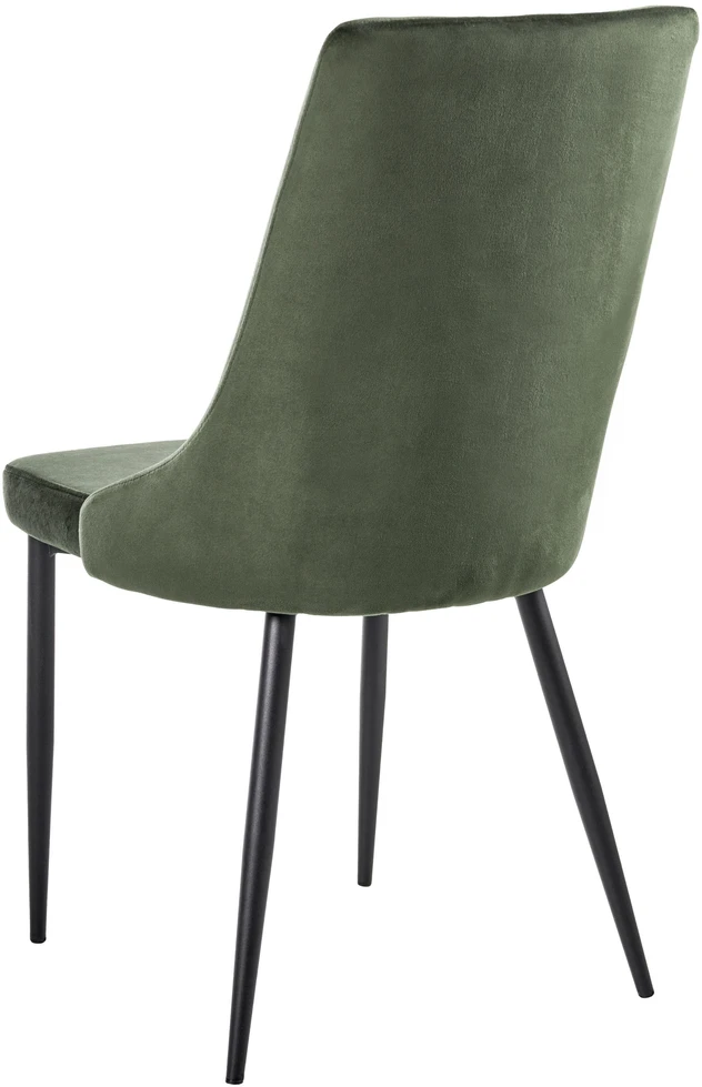 Beliani 2 valgomojo kėdžių komplektas AVENIR alyvuogių spalvos veliūras