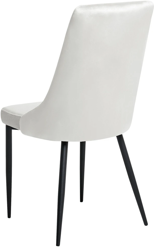 Beliani 2 valgomojo kėdžių komplektas AVENIR, veliūras, kreminė balta