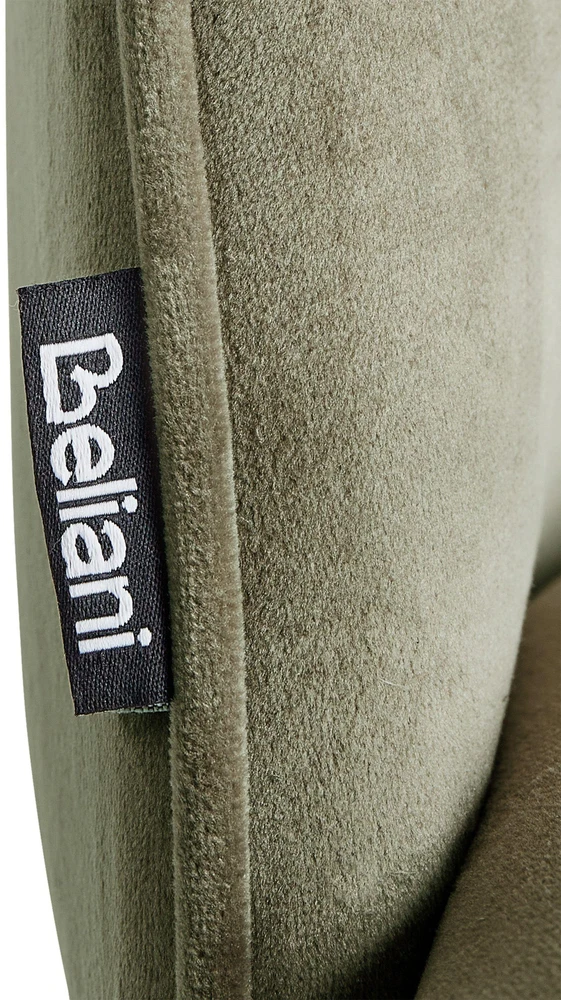 Beliani 2 valgomojo kėdžių komplektas COVELO, veliūras, tamsiai žalia