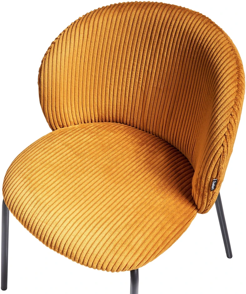 Beliani 2 valgomojo kėdžių komplektas MILES, velvetas, oranžinis
