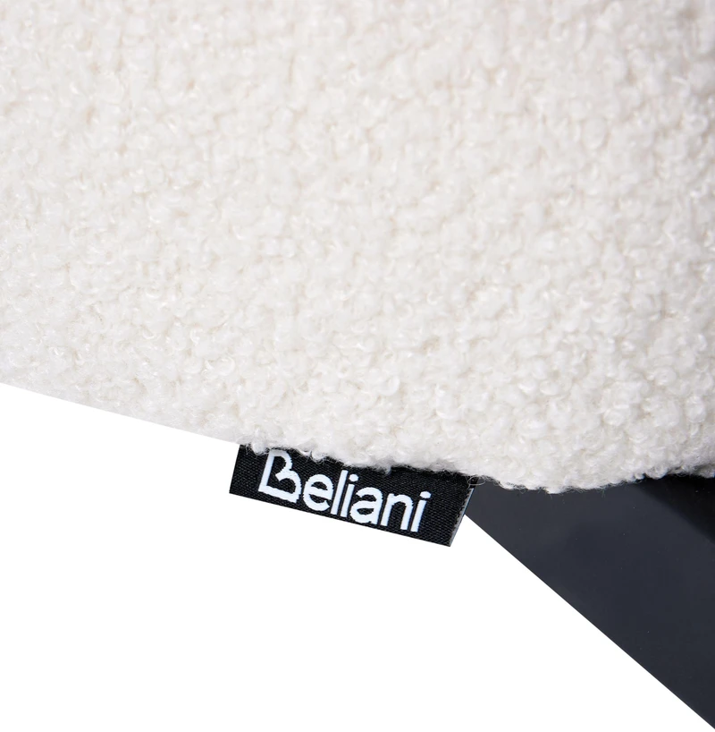 Beliani 2 valgomojo kėdžių komplektas WONDER Boucle, kreminės spalvos