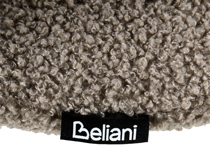 Beliani 2 valgomojo kėdžių rinkinys ELMA, „Bouclé“, smėlio pilkšva