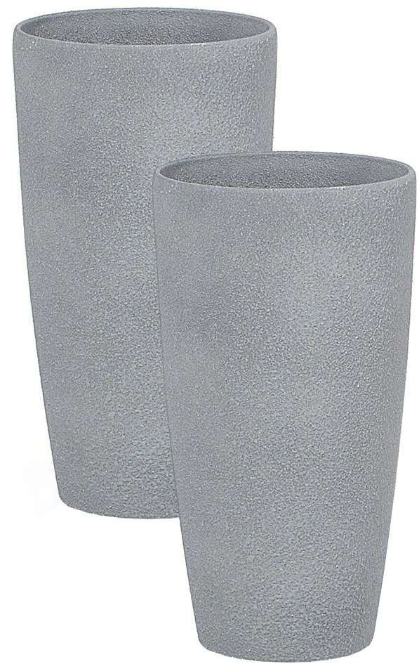 Beliani 2 vazonų rinkinys ABDERA 23 cm Pilkas