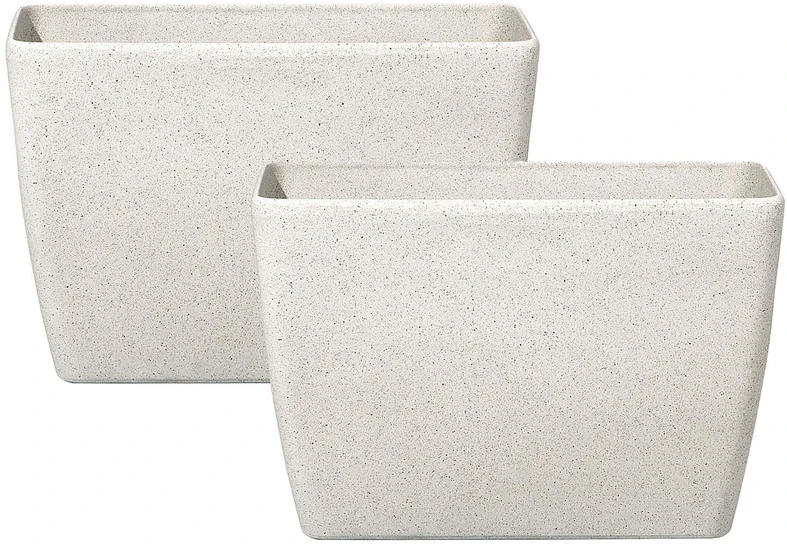 Beliani 2 vazonų rinkinys BARIS 60 cm smėlio spalvos