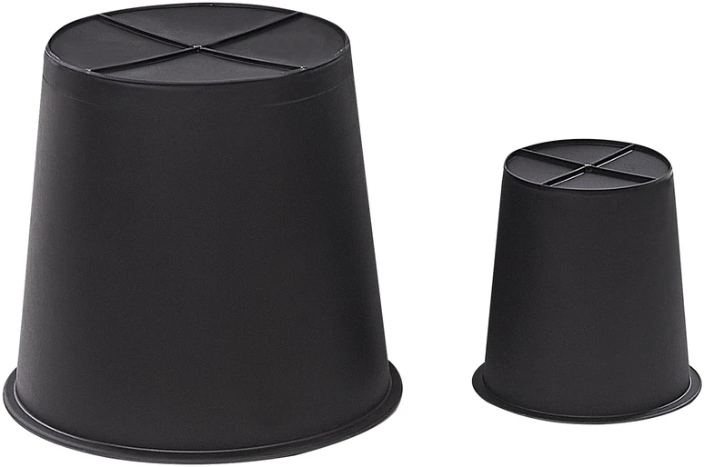 Beliani 2 vazonų rinkinys BRODIEA 26/45 cm šviesiai rudas technorotangas