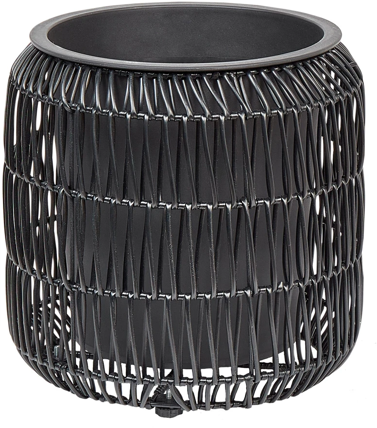 Beliani 2 vazonų rinkinys BRODIEA Technorattan 26/45 cm juodas