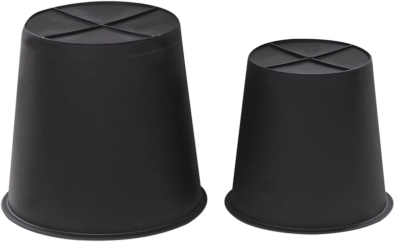 Beliani 2 vazonų rinkinys CEDRUS 37/45 cm rudas technorotangas