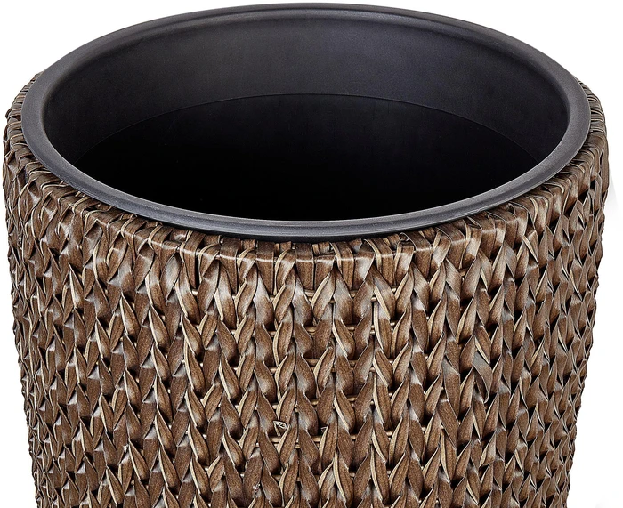 Beliani 2 vazonų rinkinys CEDRUS 37/45 cm rudas technorotangas