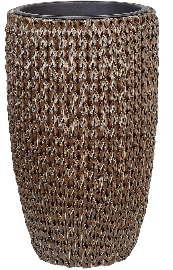 Beliani 2 vazonų rinkinys CEDRUS 37/45 cm rudas technorotangas