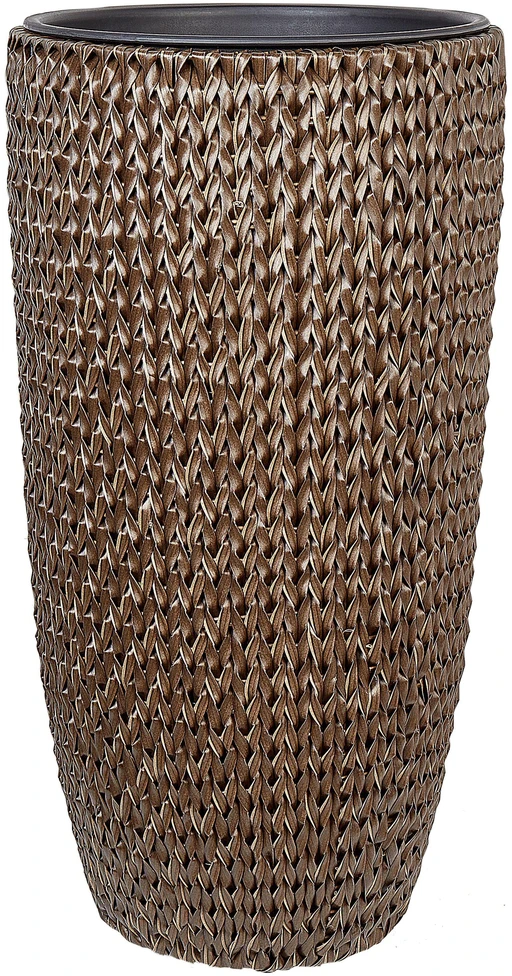 Beliani 2 vazonų rinkinys CEDRUS 37/45 cm rudas technorotangas