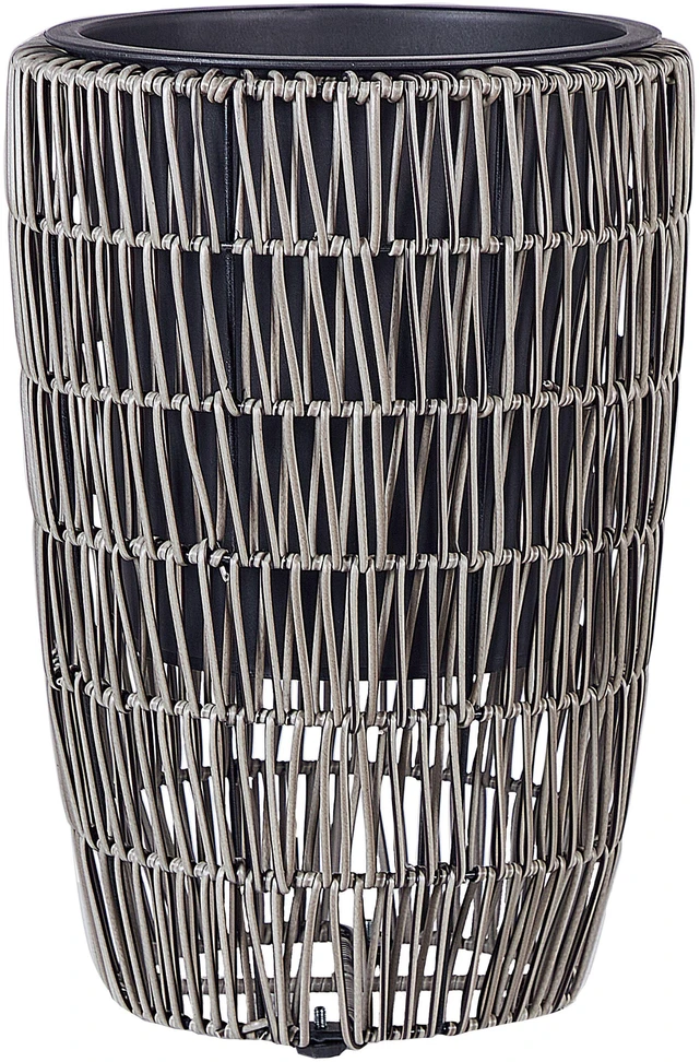 Beliani 2 vazonų rinkinys CHELONE iš technoratano, 26/34 cm, rudas