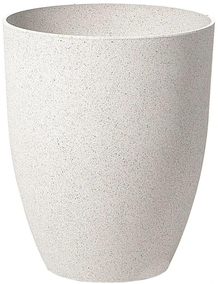 Beliani 2 vazonų rinkinys CROTON 35 cm kreminės baltos spalvos