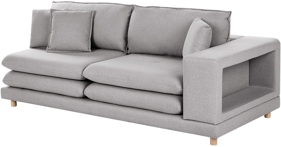 Beliani 2-vietė sofa HEDEN, pilka, su pagalve