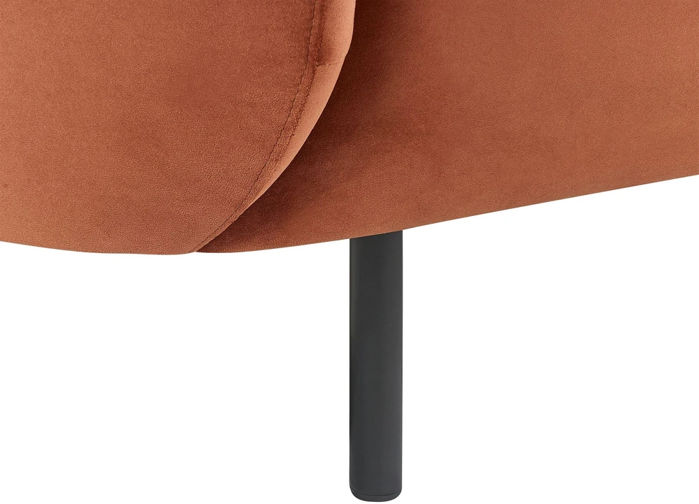 Beliani 2-vietė sofa LOEN, veliūras, oranžinė