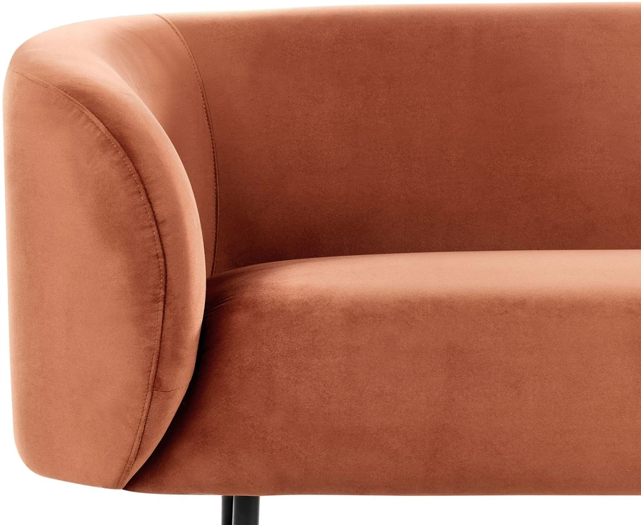 Beliani 2-vietė sofa LOEN, veliūras, oranžinė