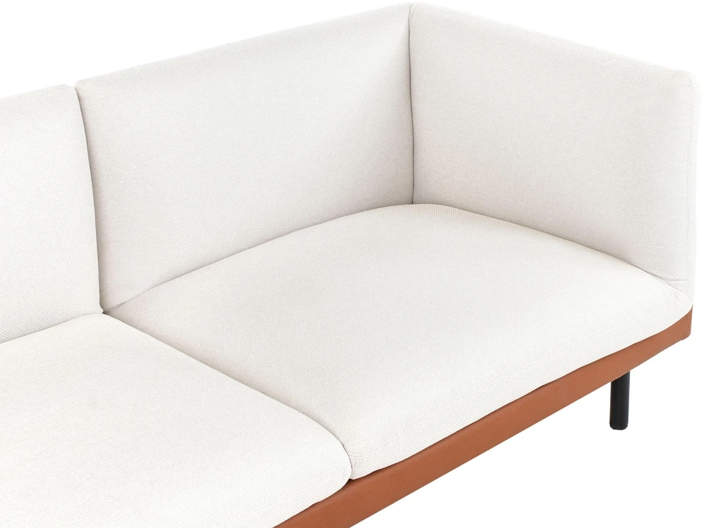 Beliani 2-vietė sofa VORGOD, kreminė balta