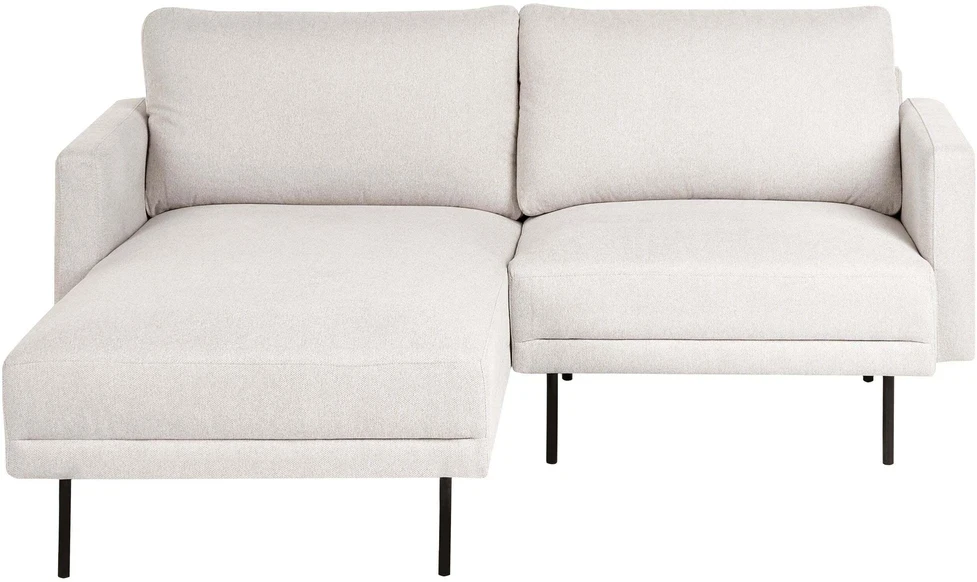 Beliani 2 vietų kampinė sofa BREDA, šviesiai smėlio spalvos, dešininė