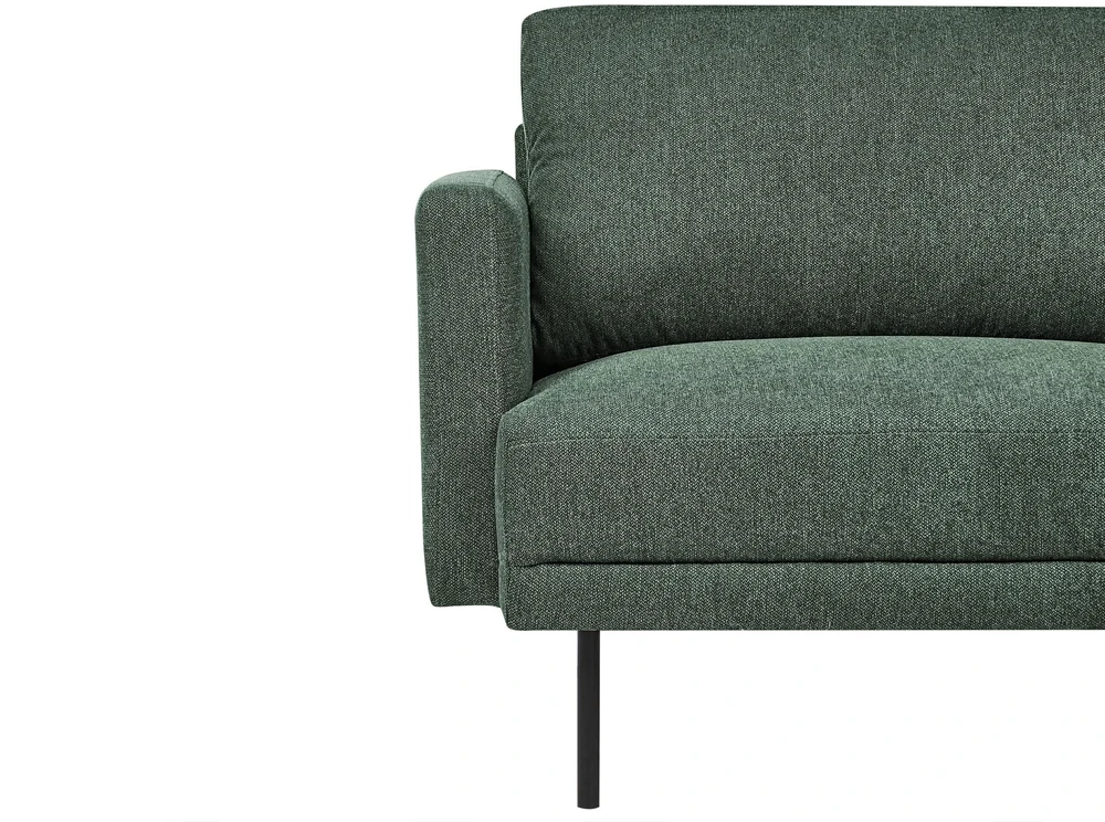 Beliani 2 vietų kampinė sofa BREDA tamsiai žalia kairinė