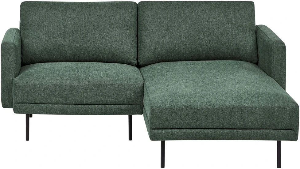 Beliani 2 vietų kampinė sofa BREDA tamsiai žalia kairinė