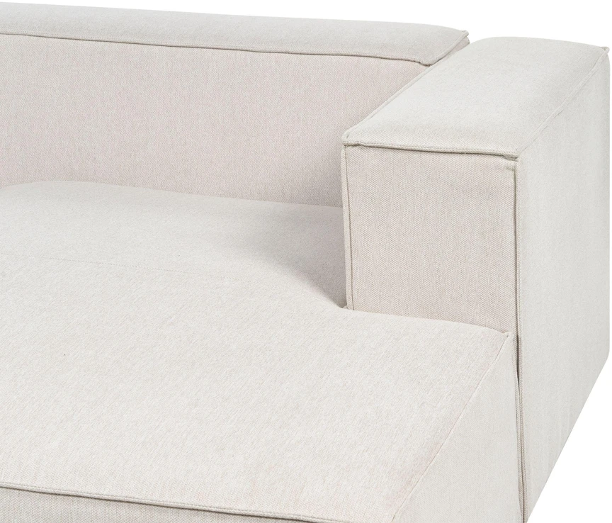 Beliani 2 vietų kampinė sofa VERNON šviesiai smėlio spalvos dešininė