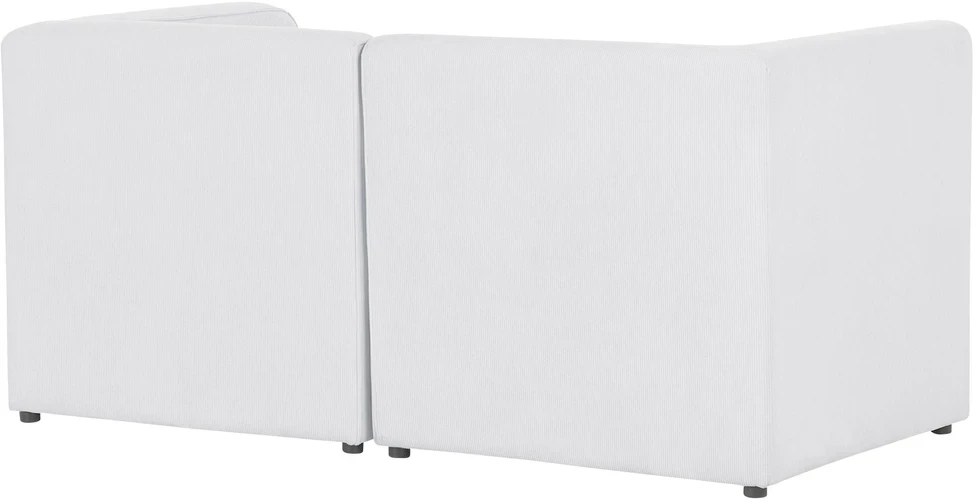 Beliani 2 vietų modulinė sofa LEMVIG, balta, velvetas