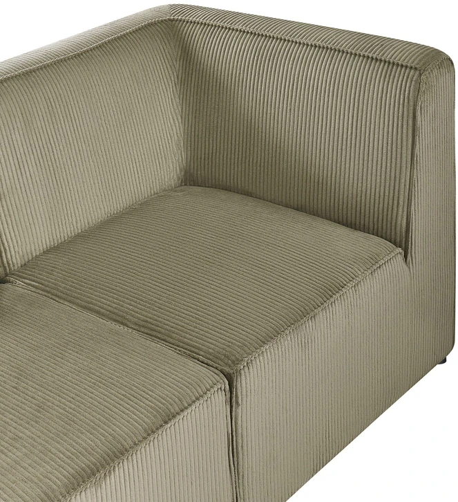 Beliani 2 vietų modulinė sofa LEMVIG, žalia, velvetas