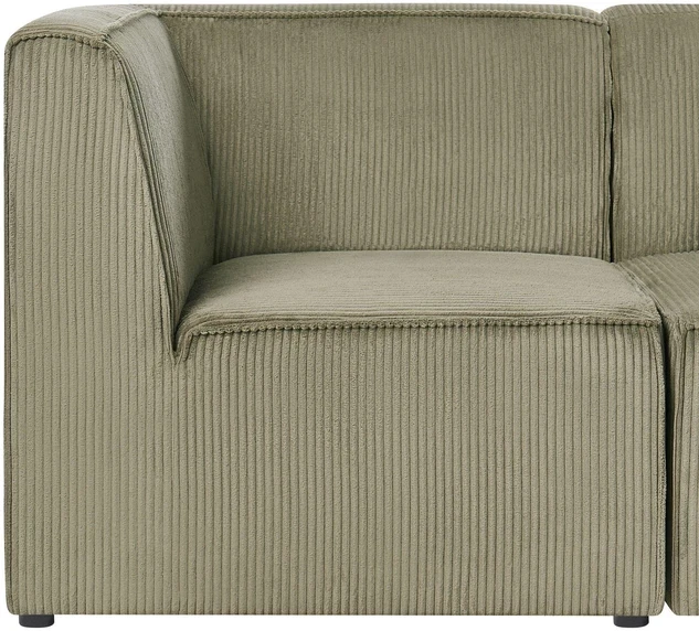 Beliani 2 vietų modulinė sofa LEMVIG, žalia, velvetas