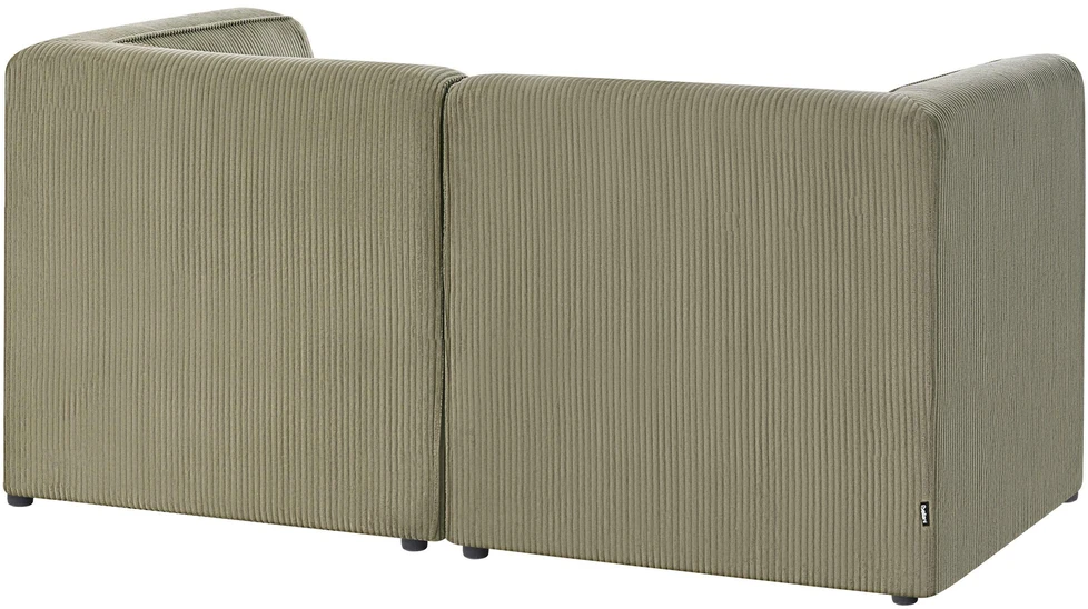 Beliani 2 vietų modulinė sofa LEMVIG, žalia, velvetas