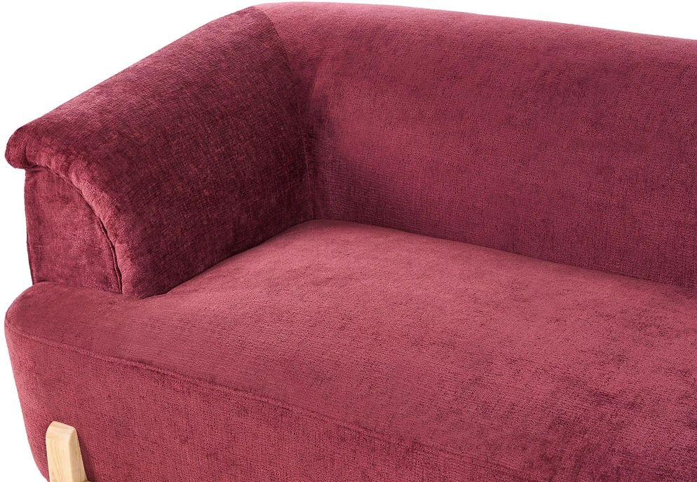 Beliani 2 vietų sofa ALNOR, šenilas, bordo
